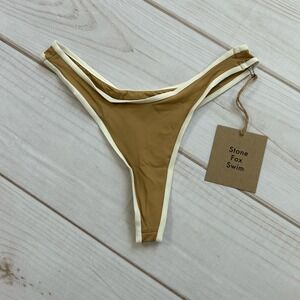 Stone Fox Moon Bikini Bottom - Tannin - Small - New With Tags
